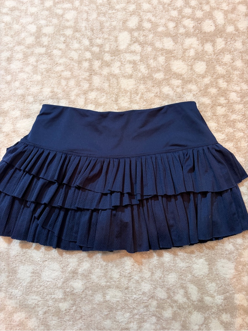 Women's Navy Tiered Ruffle Skirt - Picture 4 of 6